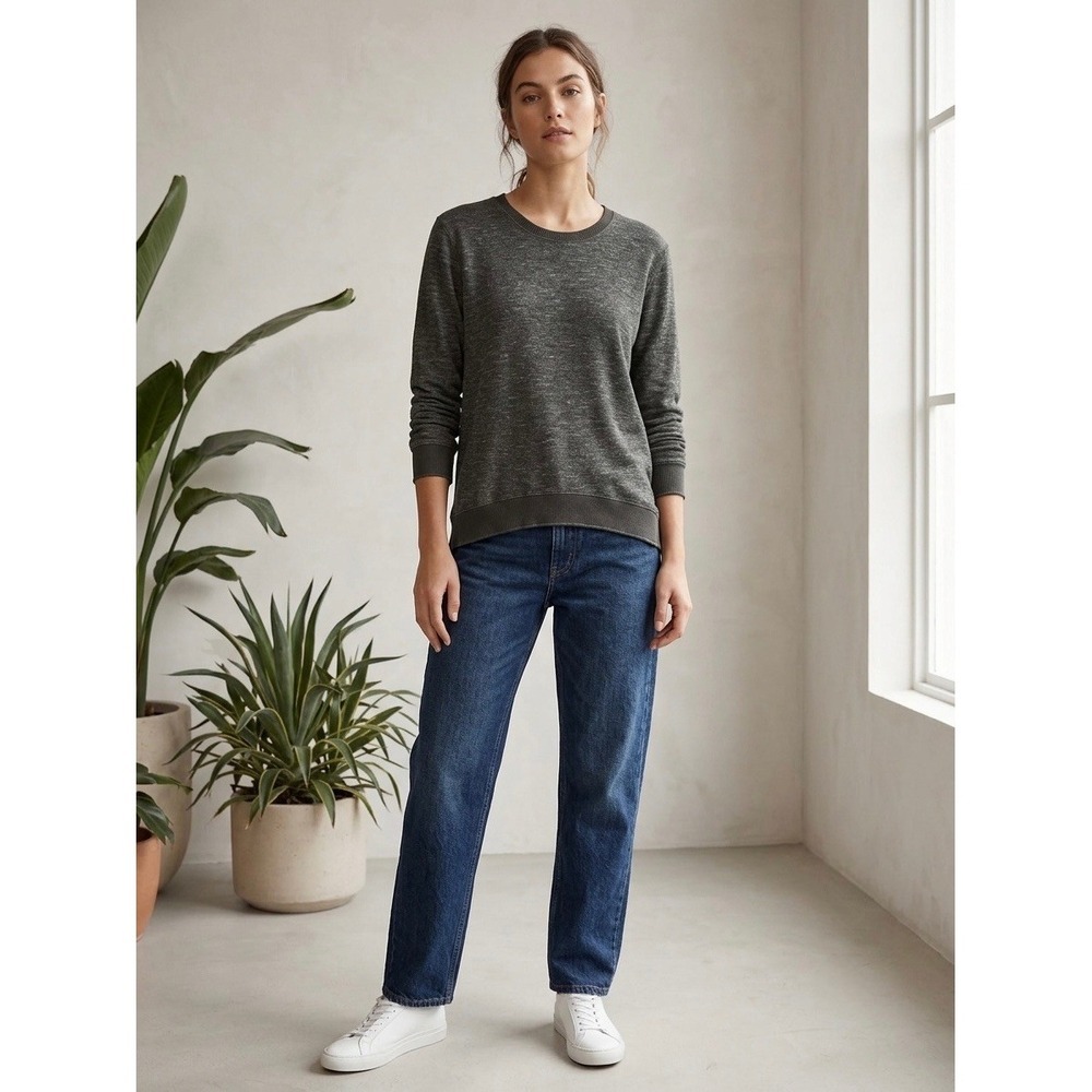 Wilfred Aritzia Heathered Charcoal Grey Crewneck Sweatshirt Small HCM4-1560-38